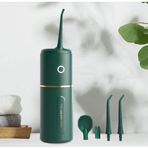 280ml Portable Waterproof Dental Oral Irrigator Rechargeable Water Flosser Tooth Cleaner with 4 Jet Tips for Home Travel