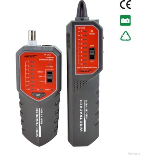 Wire Tracker Cable Tracer UTP STP RJ45 (8P4C 8P8C) RJ11 BNC Cable Tester Tone Tracer LAN Cable Wiremap