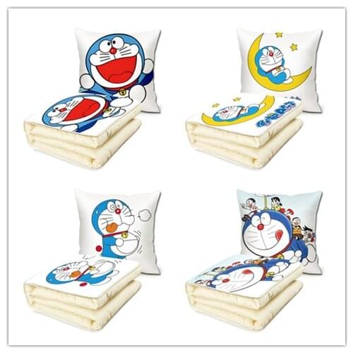 IVYYE Doraemon Style Anime Customized Foldable Quilt Summer Decoration Bed Home Throw Pillow Air Condition Blankets Unisex NEW