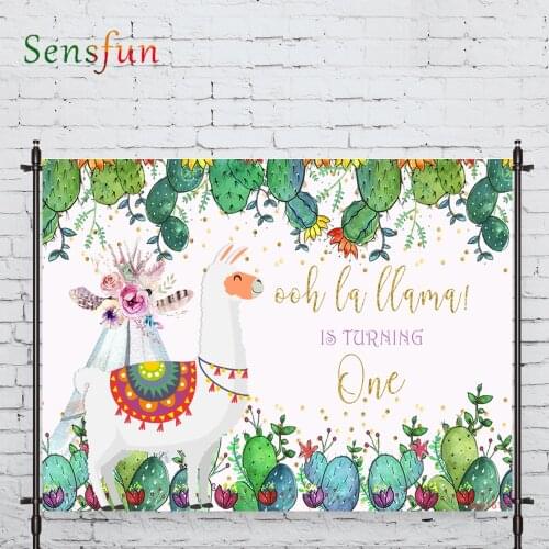 LEVOO Photographic Background Alpaca Wild Totem Cartoon Birthday Photo Studio Photocall Printed Shoot Prop Decor Fabric