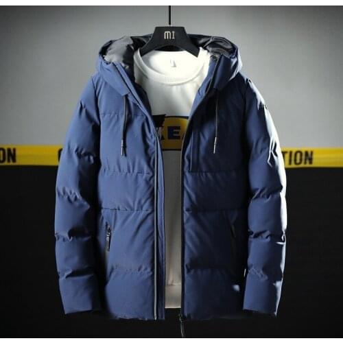 Men Jacket Coat 2020 New Brand Hooded Cotton Parkas Men Solid Hooded Pocket -20 Degree Parka Men