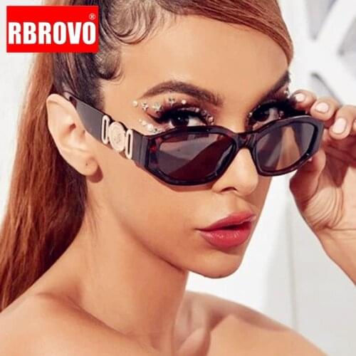 RBROVO Cat Eye Retro Sunglasses Women Brand Designer Glasses Men/Women Vintage Eyewear for Women Vintage Lentes De Sol Mujer