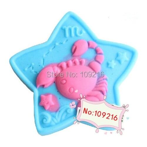 Wholesale!!!1pcs Constellation Series Scorpio(R1356) Silicone Handmade Soap Mold Crafts DIY Mold