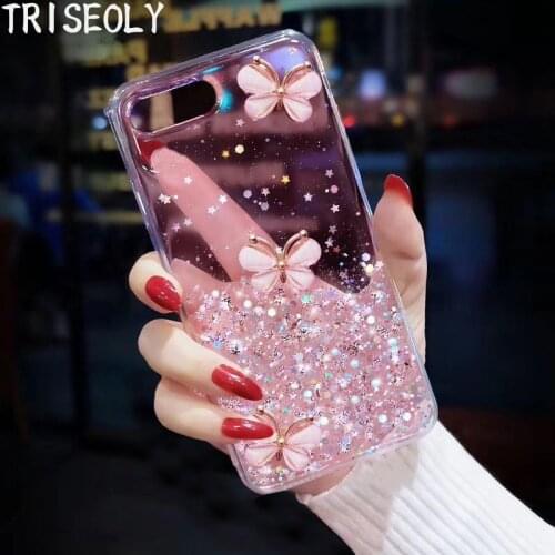 Clear Cover For Huawei Nova 7 Pro 6 7 SE Nova 5 5i Pro 3E 4E 3i 2s Crystal Butterfly Sequins Case For Mate 9 10 Pro Mate 10 Lite