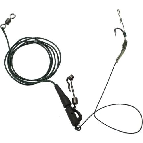 Carp Fishing Tackle Ready Tied Hair Rigs Fishing Hooklink Leadcore Fishing Chod Loop Swivel with Hooks Carp Terminal Accessories