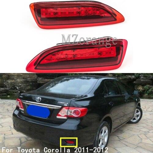 1Set LED Rear Bumper Reflector Light For Toyota Corolla 2011 2012 For Lexus CT200h Red Lens Parking Warning Lamp Car accessories