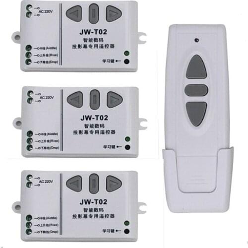 High quality 220V wireless projection screen remote control switch projection curtain remote control switch(3+1)4pcs