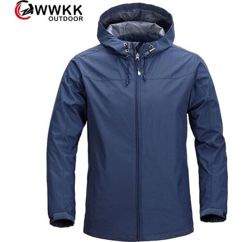 WWKK Mens New Climbing Trekking Windbreaker Fishing Waterproof Jackets Outdoor Hiking Jacket Men Spring Autumn Sports Rain Coat