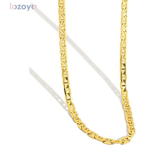 Lozoya 925 Sterling Wedding Party Rock Silver Gold Jewels Choker Thick Chain Fashion Jewekry For Women Punk Luxury Necklace