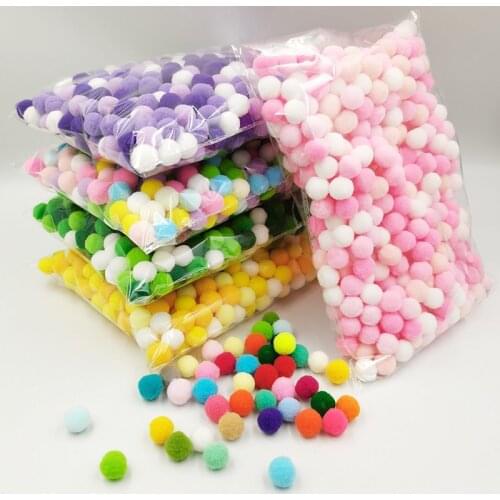 10MM 1000pcs PomPom MulitColor Pompom Soft Craft DIY Pom pom Balls Wedding Home Decor Garment Sewing Accessories Chilren Diy Toy