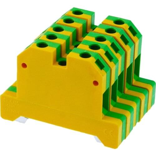 PE Wire Conductor 10Pcs EK-6/35 Weidmuller Connector Ground Screw Connection Din Rail Terminal Blocks EK6/35