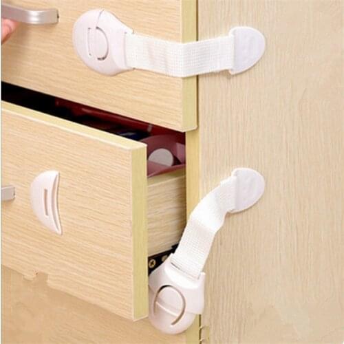 Komorebi 10PCS Drawer lock for children Safety lock baby door Safety buckle Prevent open drawer cabinets Anti pinch hand protect