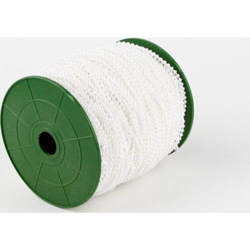 100M 328FOOT 1 Roll 2.5mm White Pearls Bead Garland Chain Party Wedding Decoration Center Candle Decor Crafting Favor DIY