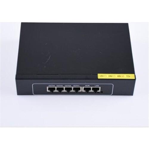 48V 4 port PoE Switch 10/100 Mbps Smart Switch met 2*10/100 mbps UP Link poort 250 meter Belde Ingebouwde Voeding