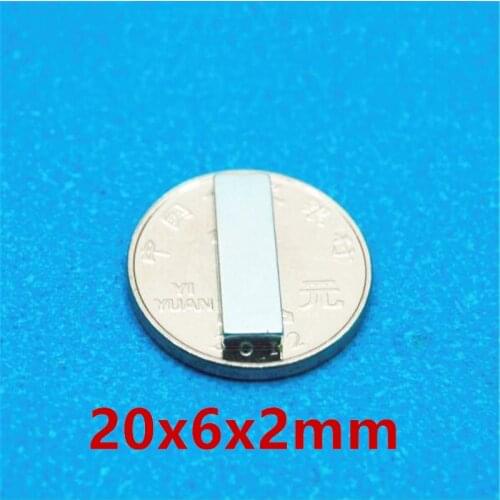 5/10/30pcs/lot F 20x6x2 mm N35 Strong Square NdFeB Rare Earth Magnet 20mmx6mmx2mm Neodymium Magnets 20mm x 6mm x 2mm