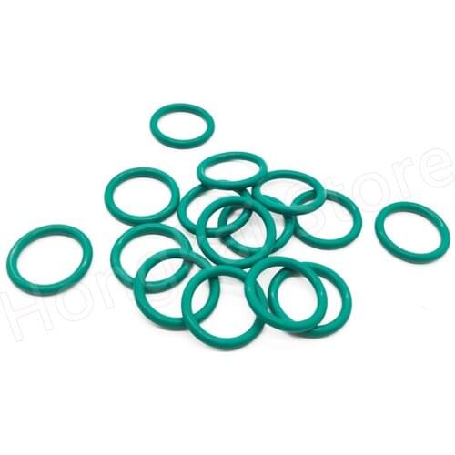 5pcs Thickness 1mm Fluorine Rubber(FKM) O-Ring OD 4-30mm Green Seal Washer ID 2-28mm Heat Resistance 280