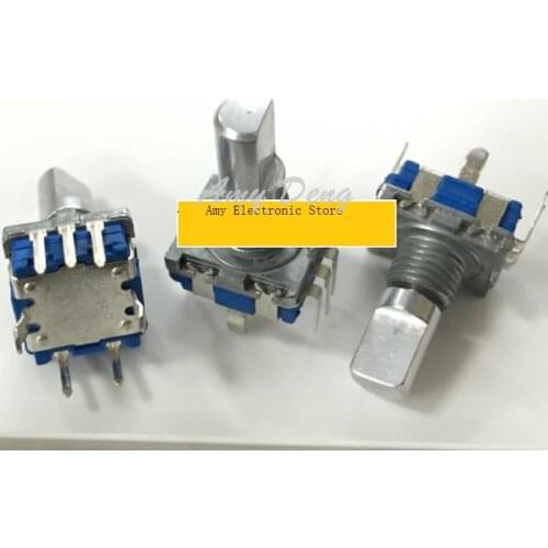 50pcs/lot 360 degree encoder switch EC11 digital pulse potentiometer 20 posioning number 20 pulse shank length 15MM