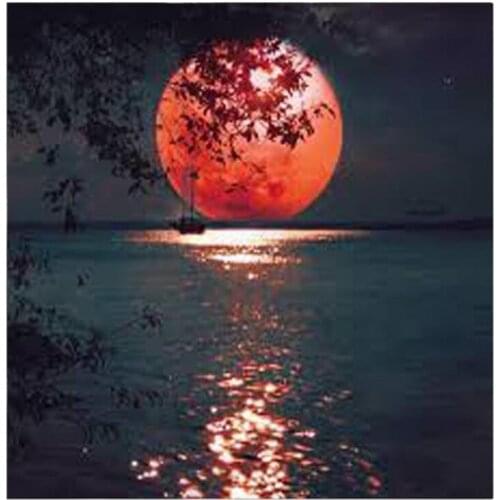 5d Diy diamond embroidery crafts mosaic beach moon landscape art furniture pattern home decoration crafts
