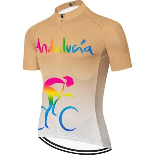 Andalucia Velo Mallots Cyclisme Homme Mayots Maillot Uniforme Ropa Mallot Verano Jersey Ciclismo Hombre Ciclismo Masculino