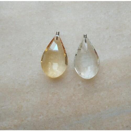 10pcs/lot 50mm champagne or clear pipa Chandelier Crystal Hanging Pendants with m4 screw Shinning Prisms Chandeliers
