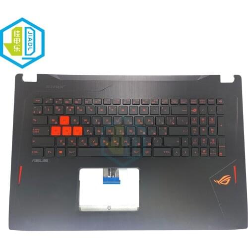 CS UA RU palmrest laptop backlit keyboard for Asus GL702VI GL702VM GL702VSK GL702 VMK VS orange key caps 13N1-3DA0E11 V156230AS1