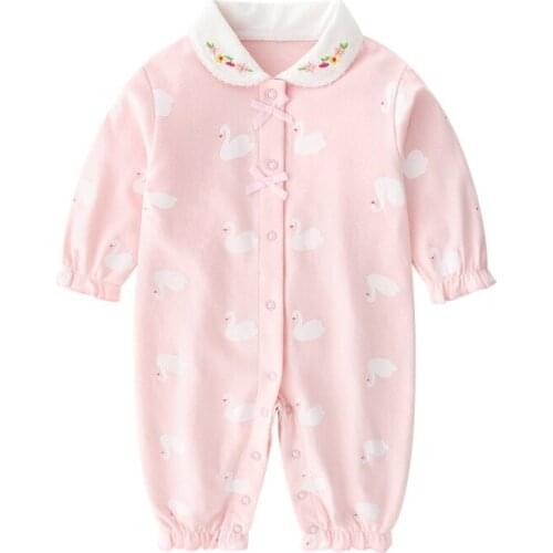 Cute Baby Girls Rompers Long Sleeve Cotton Infant Jumpsuits Spring Autumn Toddler Outfits Baby Girl Clothes 5 Colors