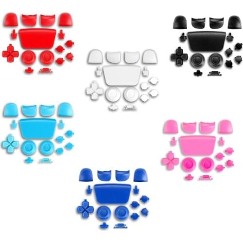 77JC Full Button Set Replacement Repair Kit for PS5, D-pad R1 L1 L2 R2 Triggers + ABXY Keys for DualSense Controller