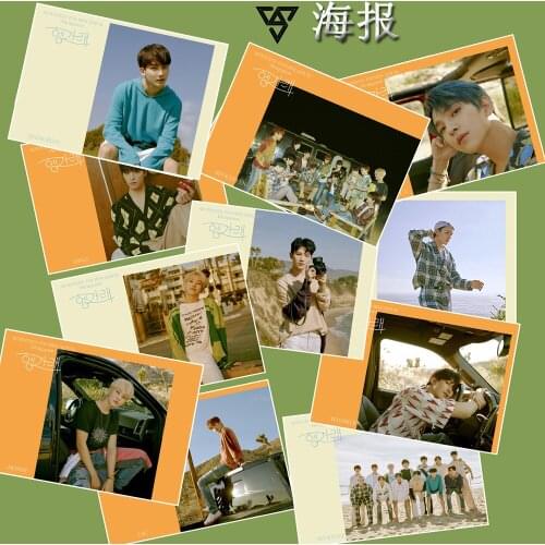 KPOP Seventeen-Mini Album Vol.7 Heng: Garae Album Poster DK Wonwoo Jun S. Coups Hoshi Woozi Pictorial Photo Postcard Photo Carat