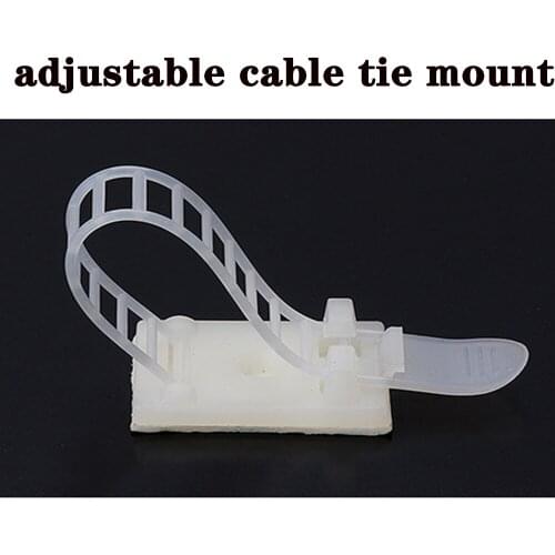Cable tie Mounts 10pcs Cable Clips 18*25 Clamp For Wire Tie Cable Mount Adjustable Cable Tie Fix Holder Clips White Color