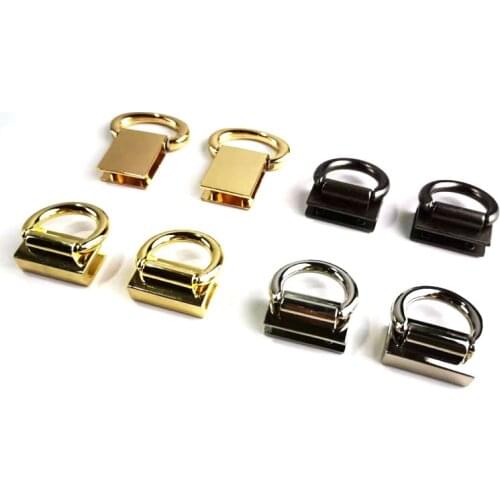 Metal Bag D Ring Side Clip Buckles Screw Chain Handles Hanger Hooks DIY Luggage Strap Hardware Accessories