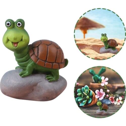 Miniature Fairy Garden Ornament Mini Tortoise House Steps Bridge Figurines Diy Craft Flower Pot Aquarium Dollhouse Garden Decor