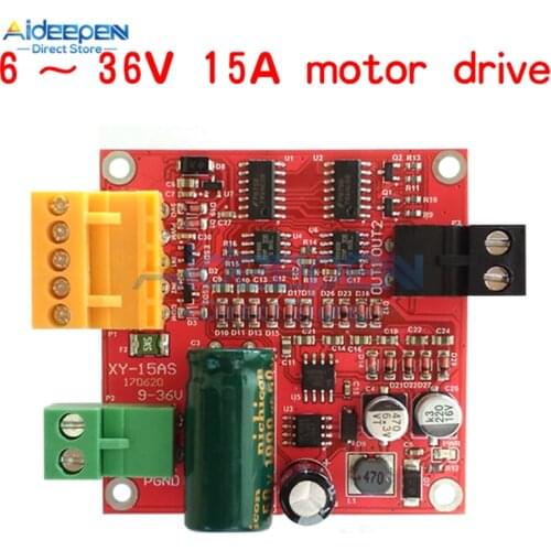 12V/24V/36V 15A High-power DC Motor Drive Board Module With Forward And Reverse With PWM Speed Regulation