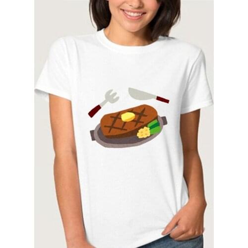 New Funny Cartoon T Shirt Women Korean Clothes Cute Food Graphic Tee Shirt 2020 Summer Top Casual Short Sleeve T-shirts Femenina