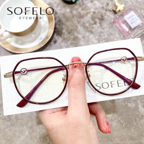 Prescription Eyeglasses Frame Women Optical Anti Blue Light Glasses Frame Female Myopia Clear Computer Spectacles Frame Brand