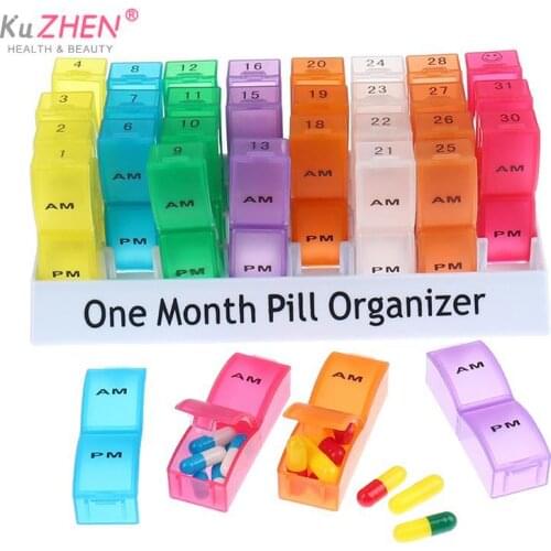 7/14/21/28/32 Slots Monthly Pill Organizer Box Tablet Holder Medicine Container Organizer Case Travel Daily Pill Storage Box