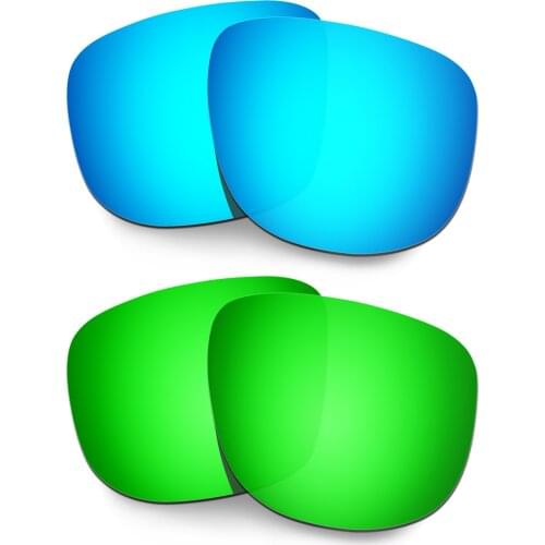 HKUCO Polarized Replacement Lenses For Holbrook R Sunglasses Blue/Green 2 Pairs