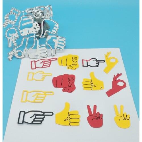 Various gestures, thumb metal cutting mold, scrapbook, photo frame, photo album decoration, DIY, handmade art