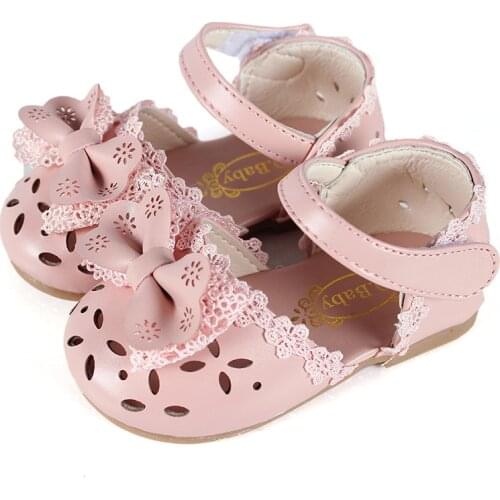 Summer new girls infant lace flower flat tendon bottom sandals baby toddler shoes childrens bowtie sandals shoes girls shoes