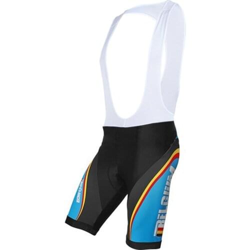 Belgium Cycling Bib Shorts Moisture Wicking Mountain Bike Shorts Summer ShockProof 19D GEL Pad Cushion MTB Bicycle Bib Tights