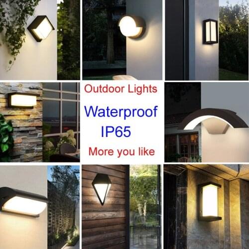 Outdoor Lamp 12W LED Wall Light Outdoor Waterproof IP65 Porch Garden Wall Lamp Sconce Balcony Terrace Decoration Lighting Lamp
