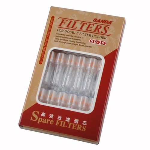 SD26 smoke core quality Filters Smoking Pipe type cigarette holder Cigarette filters smoking set 18 filters/pack