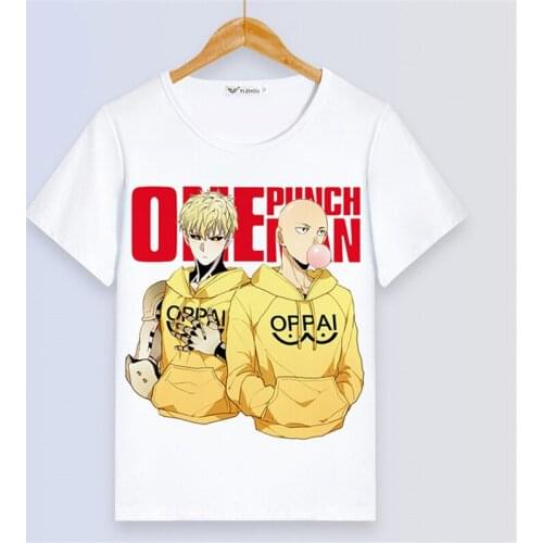 ONE PUNCH-MAN Saitama Cosplay Unisex Summer Tops Short Sleeve Tee Shirt Femme Lovers Anime T shirt Harajuku Couple Clothes