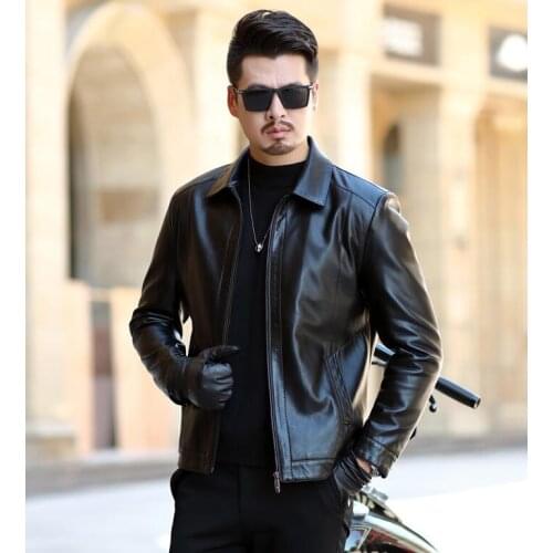 Winter mens leather jacket motorcycle coat men jackets Middle-aged elderly plus velvet clothes jaqueta de couro fashion autumn