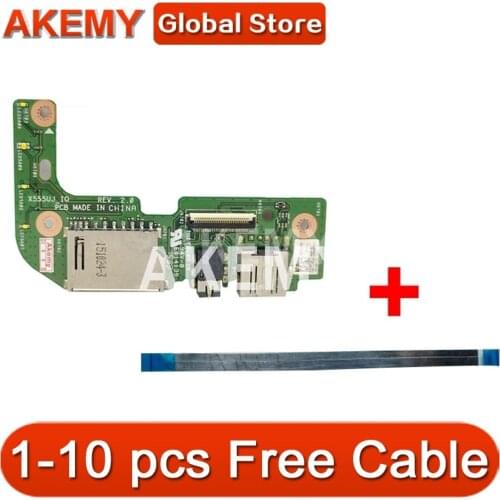 1-10 pcs New Original Akemy For ASUS X555 X555U X555UJ_IO USB AUDIO CARD READER BOARD With Cable REV:2.0 MB 100%Tested Fast Ship
