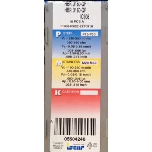 10PCS CARBIDE INSERT HBR D160-QF IC908
