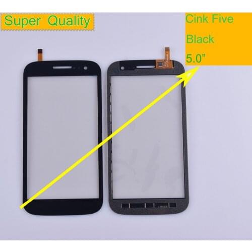 10Pcs/lot For Wiko Cink Five Touch Screen Panel Sensor Digitizer Front Outer Glass Touchscreen Cink Five Touch Panel Replacement