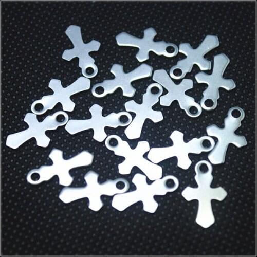 100pcs stainless steel accessories 304 pendants cross shape four leaf clover fish shape flower shape many choices for your