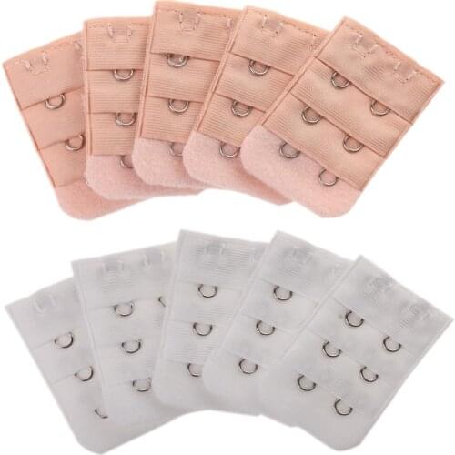 5pcs 2 Hooks Elastic Bra Extender Bra Strap Extension Adjustable Bra Belt Buckle Extension Bra Accessories Women Intimates