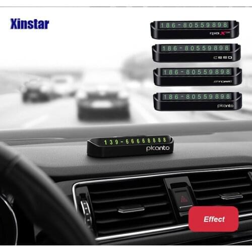Car Phone Number Card Plate Parking Card sticker for kia ceed stonic rioxline picanto
