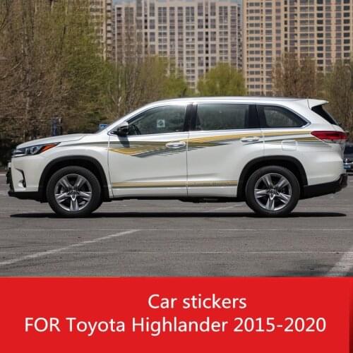 Car stickers FOR Toyota Highlander 2015-2020 Body Appearance Fashion Sports Decorative Decal